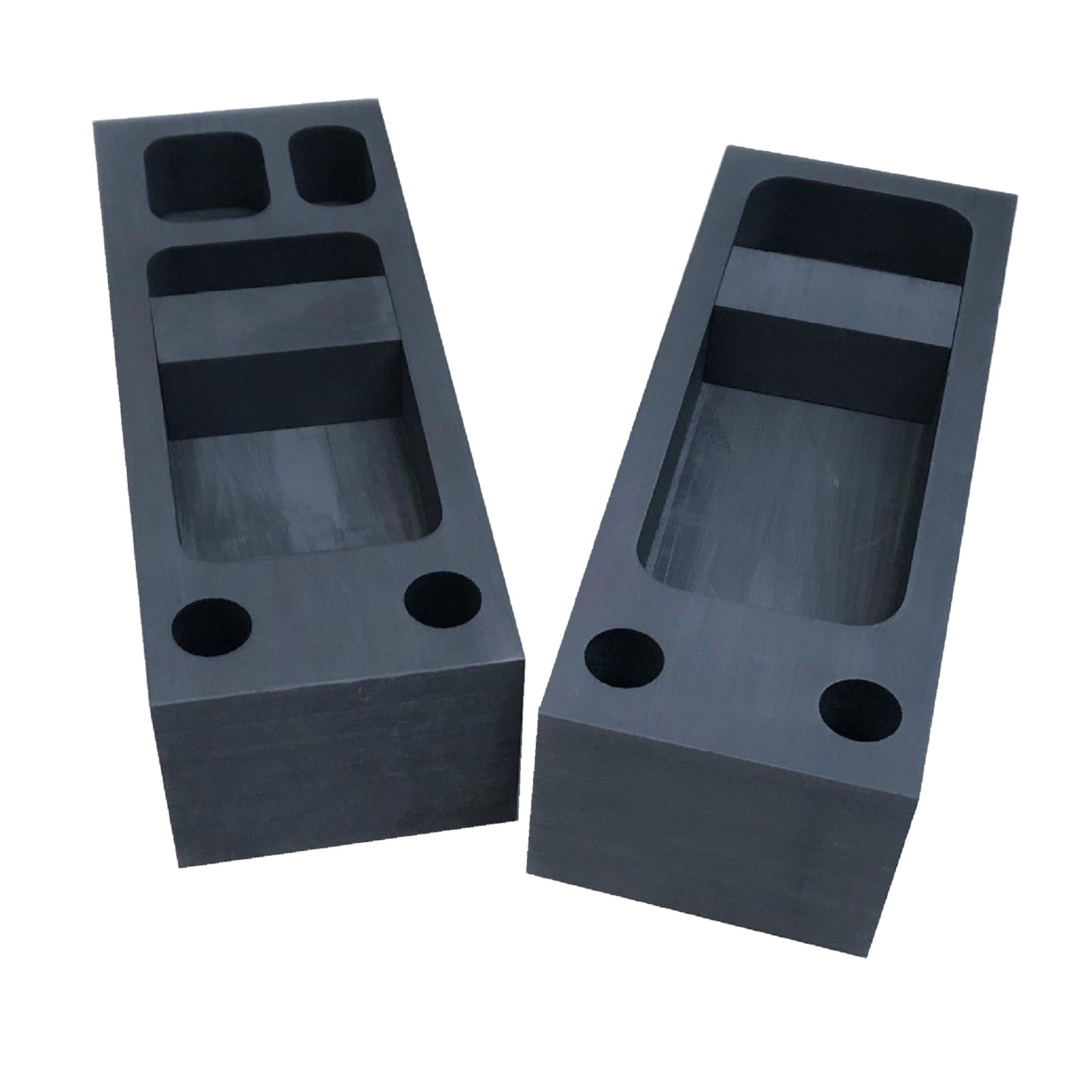 Set of 2 Graphite Crucible Ingot Mould Mold Set Metal Melting Casting Tool