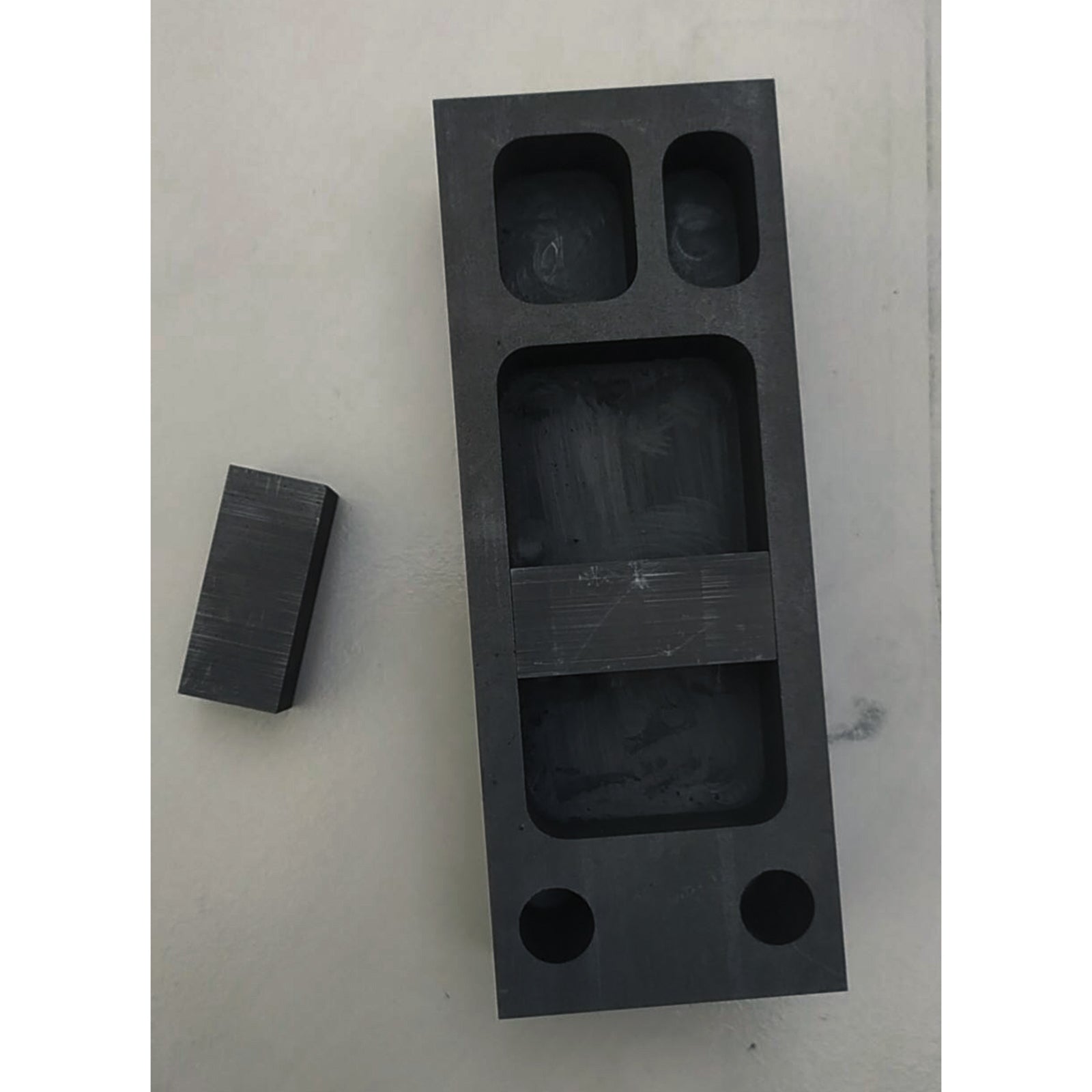 Set of 2 Graphite Crucible Ingot Mould Mold Set Metal Melting Casting Tool