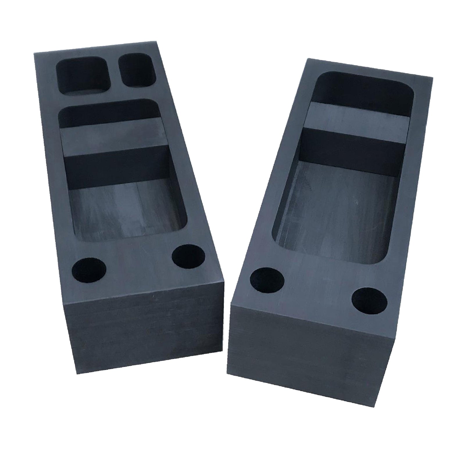 Set of 2 Graphite Crucible Ingot Mould Mold Set Metal Melting Casting Tool