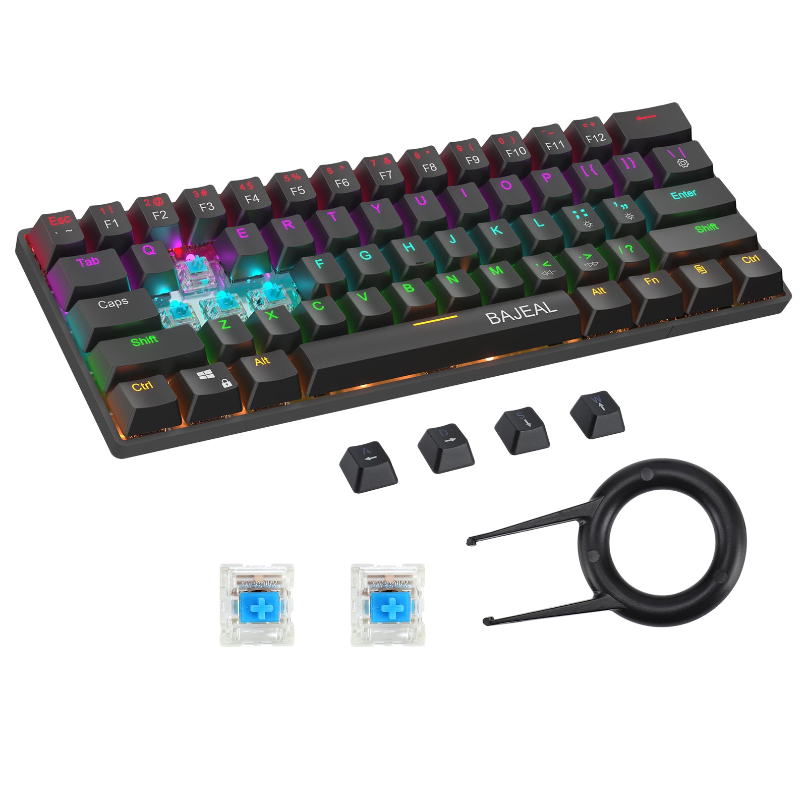 Mechanical Gaming Keyboard 61 Keys Multi Color Backlit for PC Mac