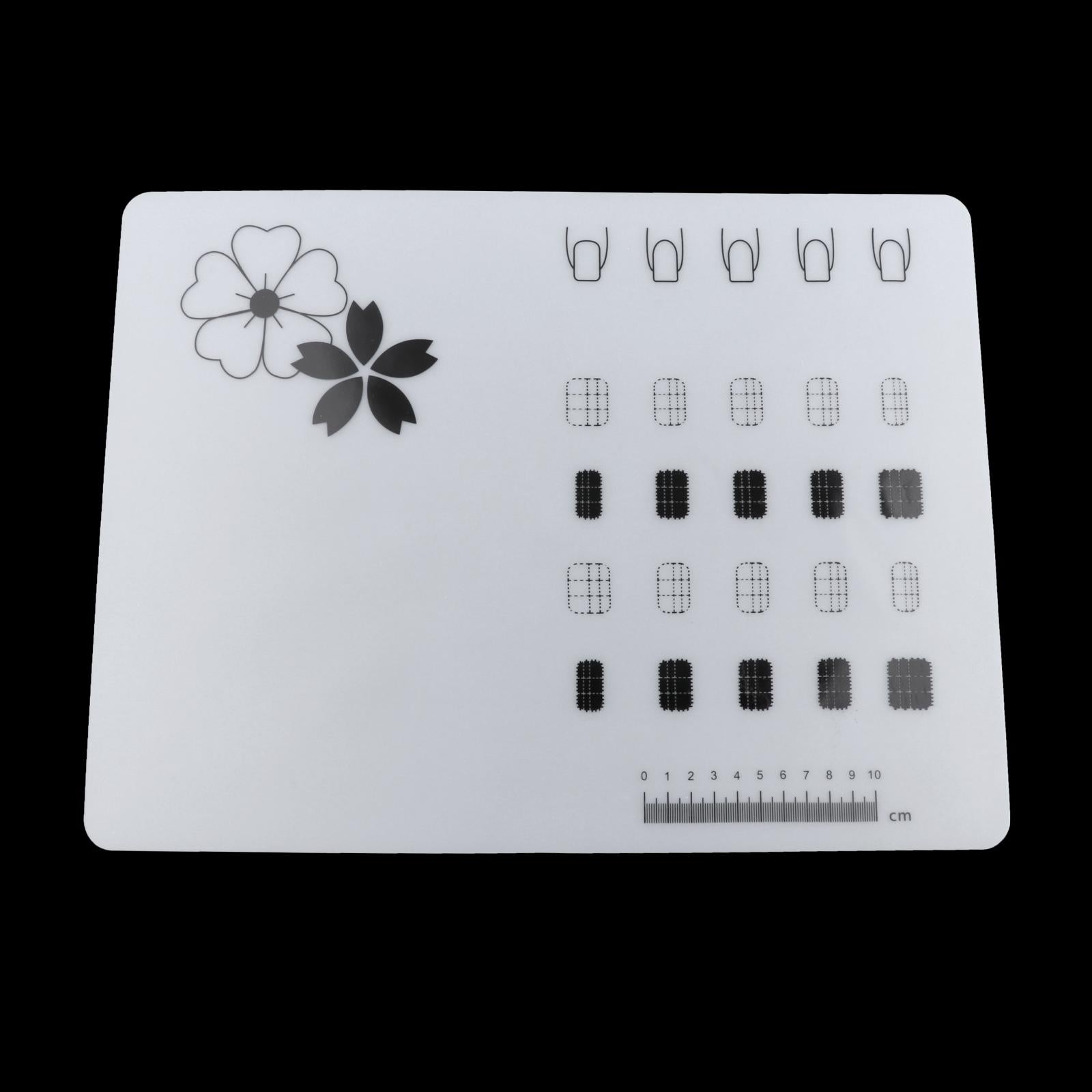 Silicone nail art mat stamping transfer sheet practice mat Flower