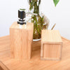 220ML Square Bamboo Wooden Lotion Pump Bottle Dispenser Vials Jar