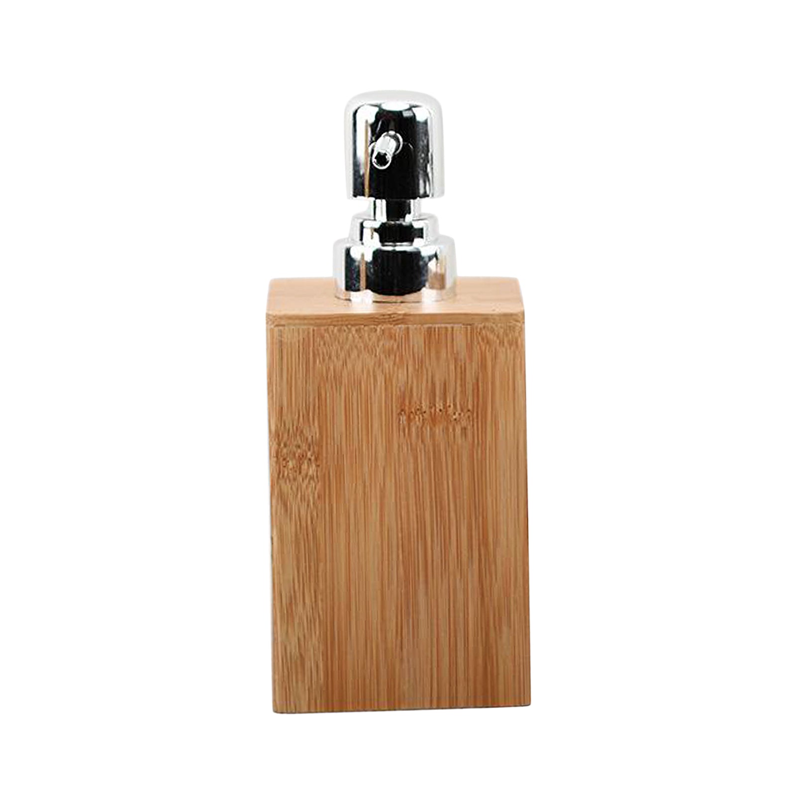 220ML Square Bamboo Wooden Lotion Pump Bottle Dispenser Vials Jar