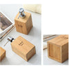 220ML Square Bamboo Wooden Lotion Pump Bottle Dispenser Vials Jar