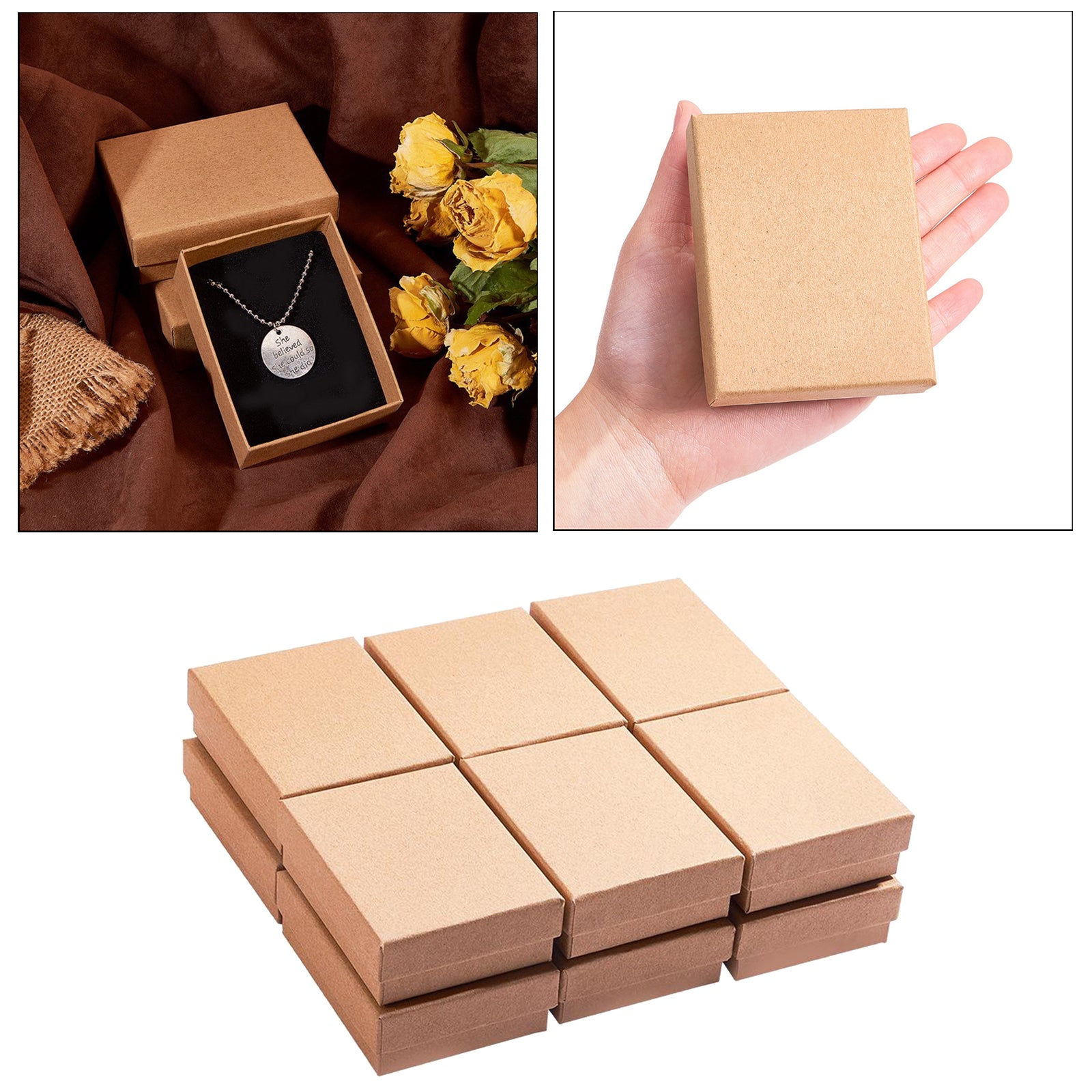 12pcs Cardboard Paper Jewelry Necklace Earrings Watch Display Box Gift Box