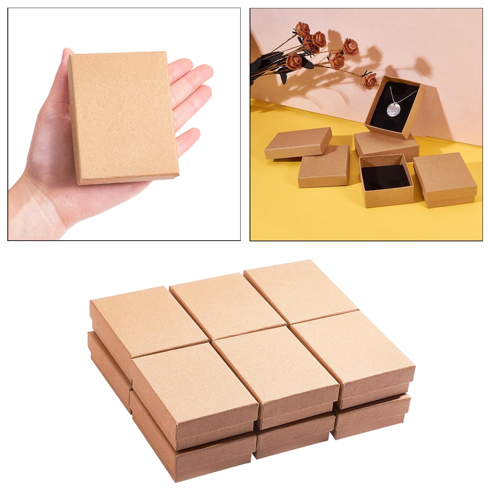 12pcs Cardboard Paper Jewelry Necklace Earrings Watch Display Box Gift Box