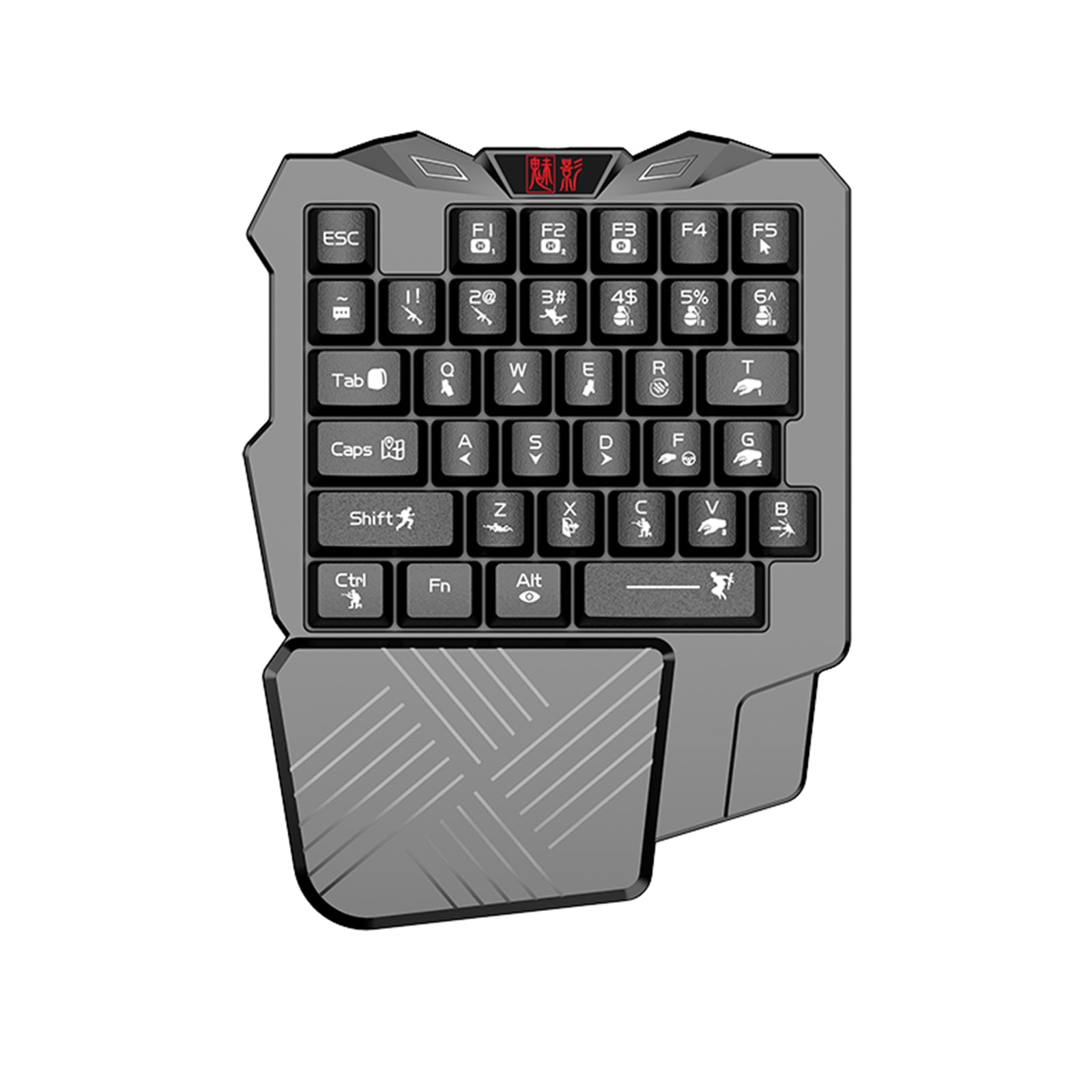 Portable Mini Single Hand Mechanical Gaming Keyboard 35 Keys for PC Games