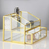 Antique Glass Cosmetics Storage Display 4 Compartments for Dressing Table