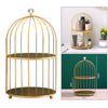 Bird Cage Desktop Perfume Organizer Holder Countertop Makeup Rack 2-Tiers