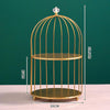 Bird Cage Desktop Perfume Organizer Holder Countertop Makeup Rack 2-Tiers