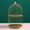 Bird Cage Desktop Perfume Organizer Holder Countertop Makeup Rack 2-Tiers