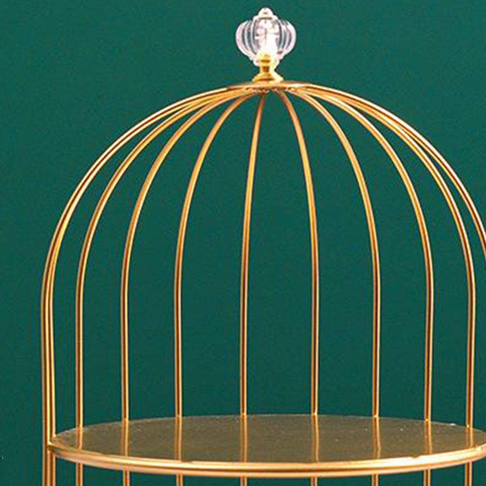 Bird Cage Desktop Perfume Organizer Holder Countertop Makeup Rack 2-Tiers