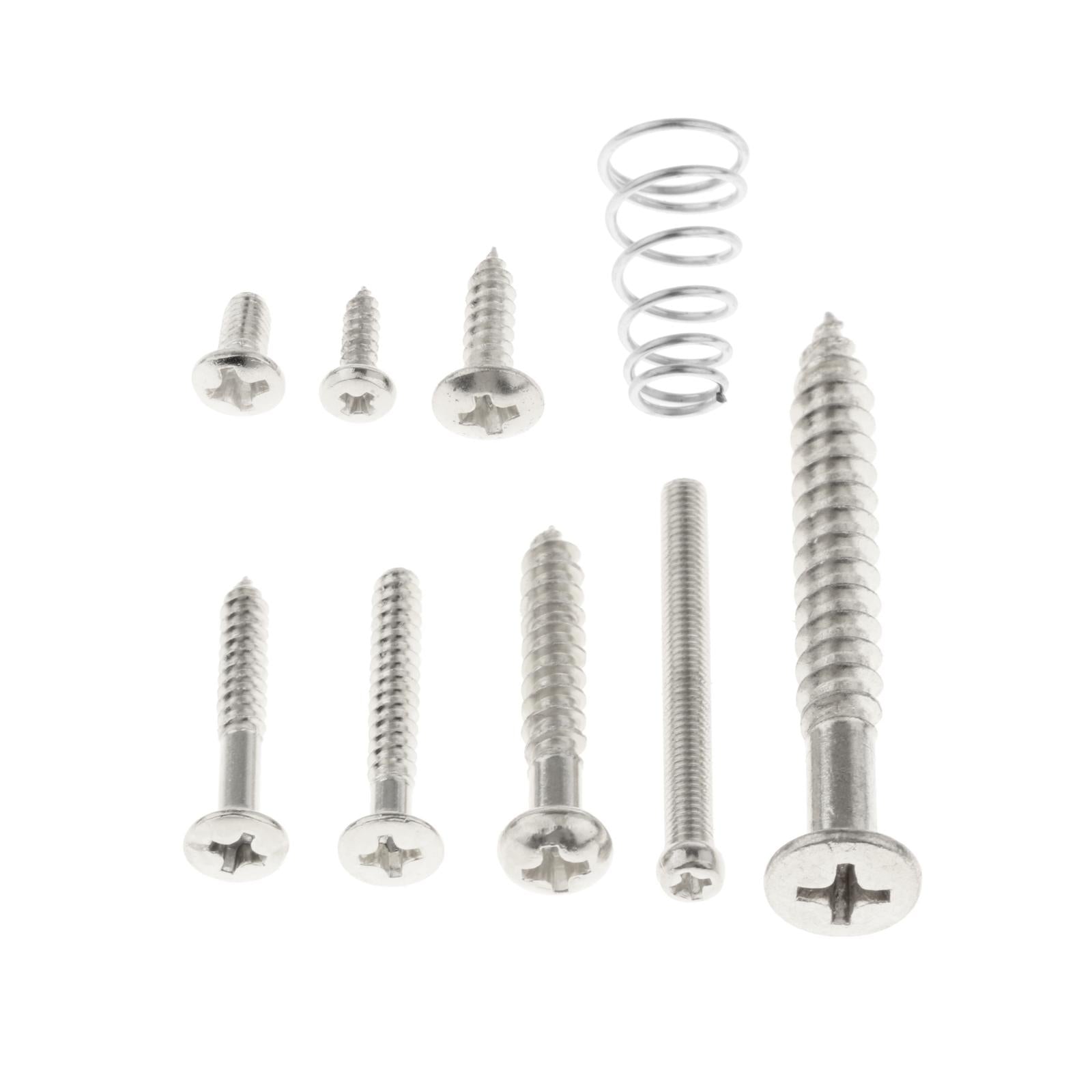 226pcs Electric Guitar Screw Kit for Pickup Switch Neck Plate Buttons Mount silver