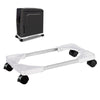 New PC Desktop Case Stand Holder Computer Tower Rolling Caster Wheels White