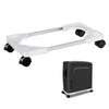 New PC Desktop Case Stand Holder Computer Tower Rolling Caster Wheels White