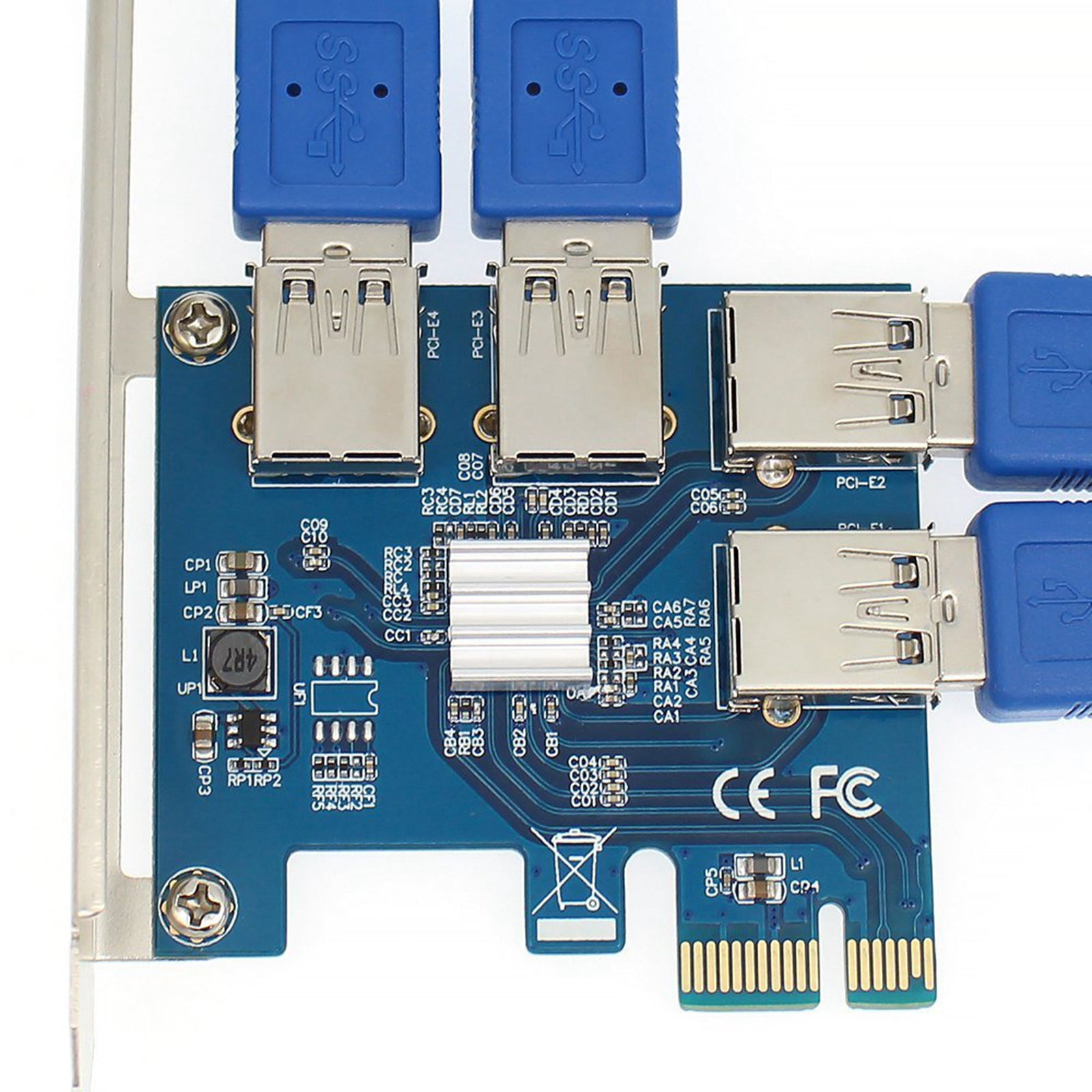 PCI-E PCIe 1 to 4 PCI Express PCI E 16X Slots Riser Card Multiplier Card