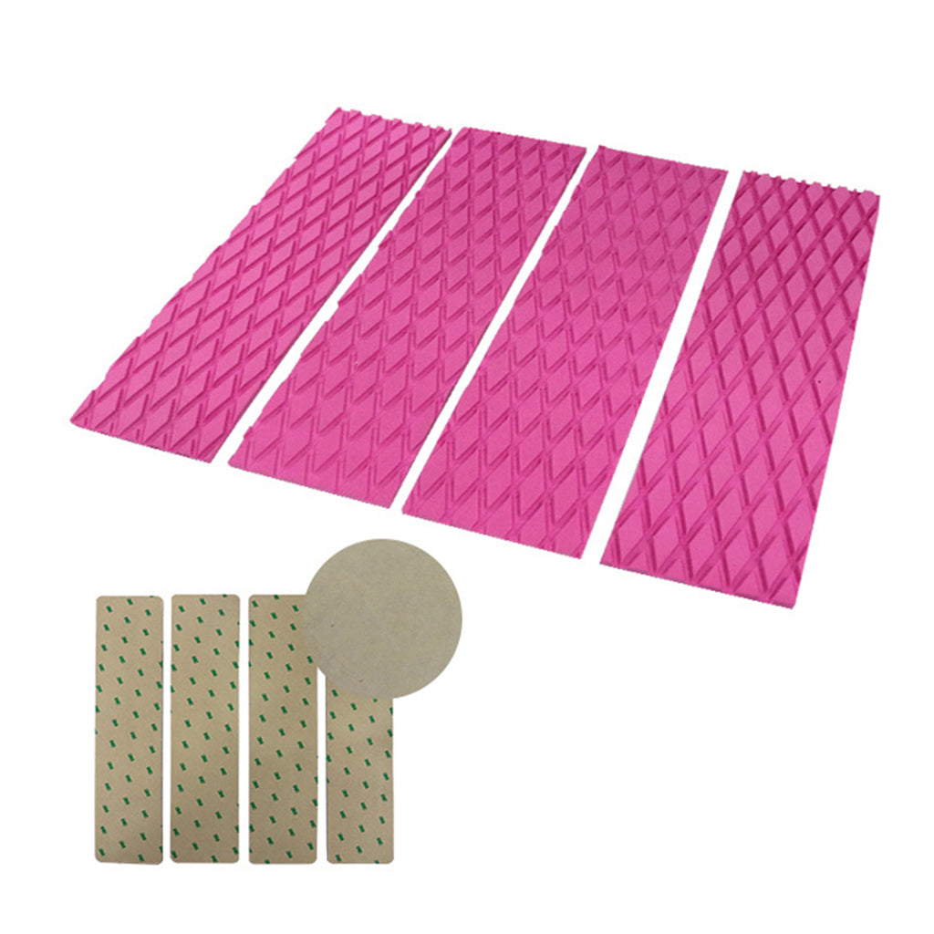 Non-Slip Surfboard Traction Pad Deck Mat EVA Foam for Skimboard Pink