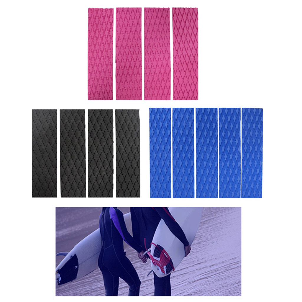 Non-Slip Surfboard Traction Pad Deck Mat EVA Foam for Skimboard Pink