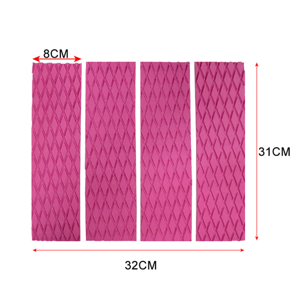 Non-Slip Surfboard Traction Pad Deck Mat EVA Foam for Skimboard Pink