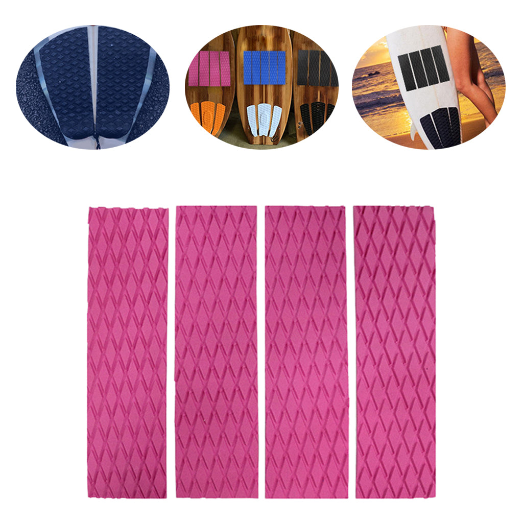 Non-Slip Surfboard Traction Pad Deck Mat EVA Foam for Skimboard Pink