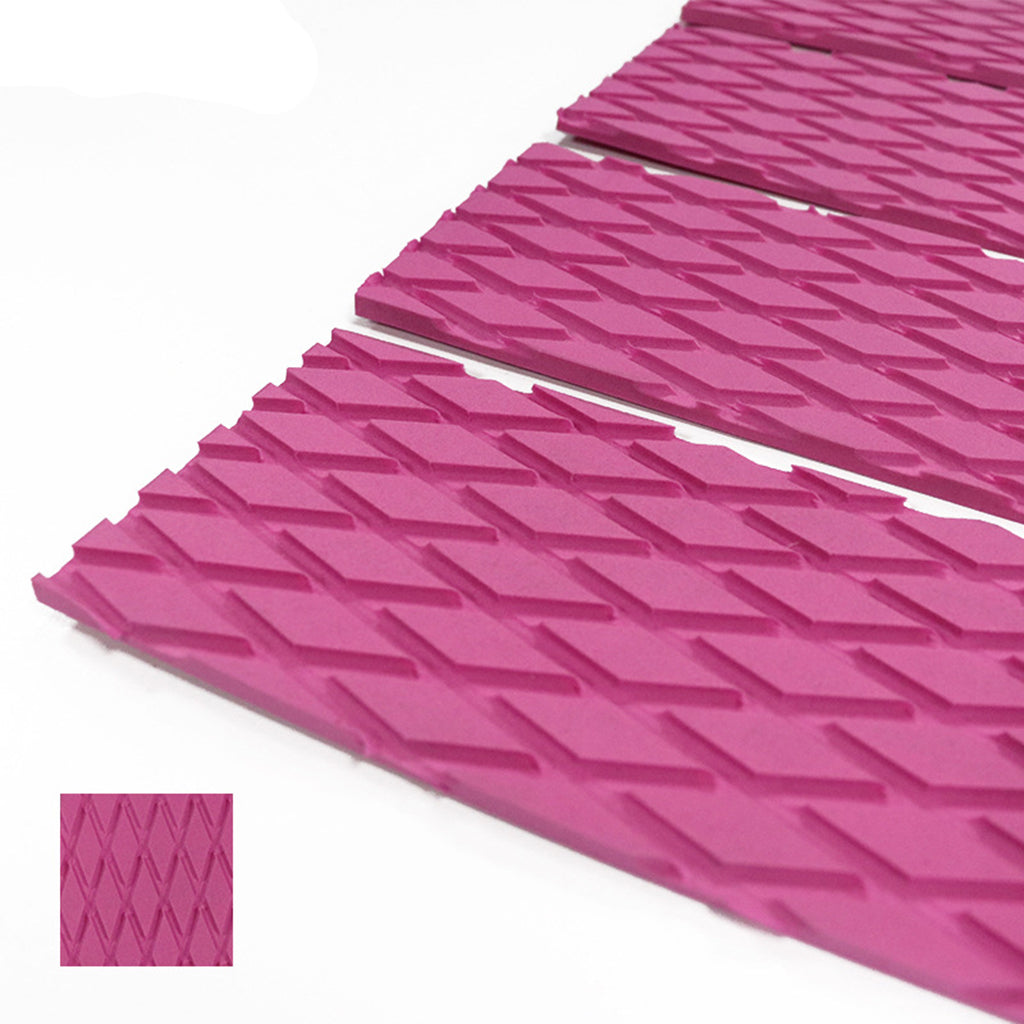 Non-Slip Surfboard Traction Pad Deck Mat EVA Foam for Skimboard Pink