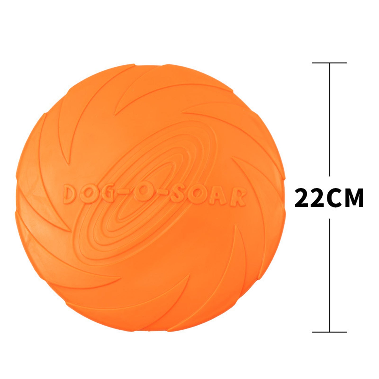 Soft Rubber Summer Beach Flying Plate Interactive Dog Toys Orange 22cm