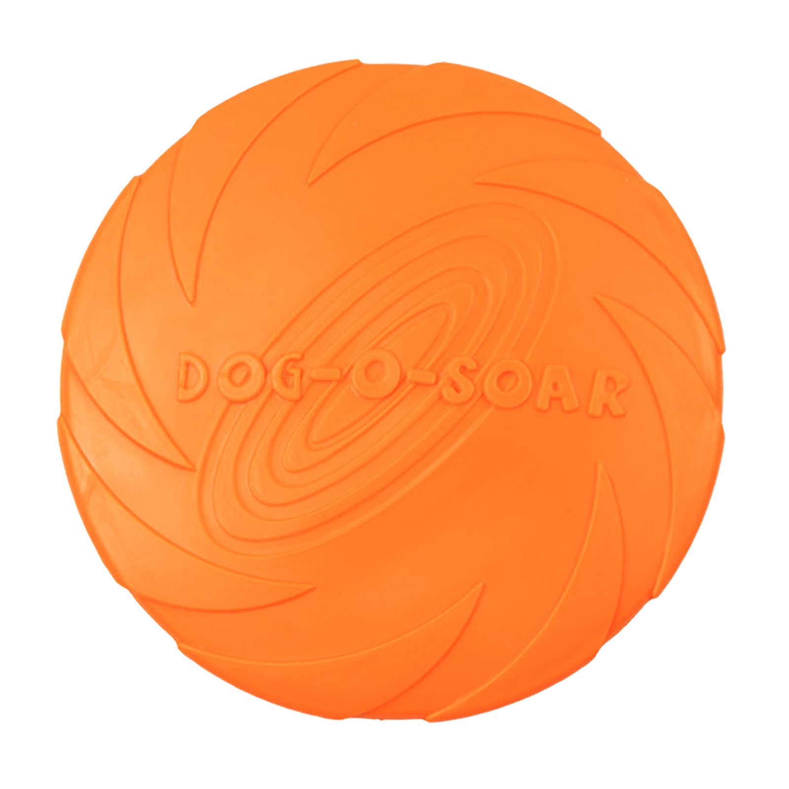 Soft Rubber Summer Beach Flying Plate Interactive Dog Toys Orange 22cm