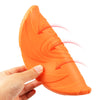 Soft Rubber Summer Beach Flying Plate Interactive Dog Toys Orange 22cm