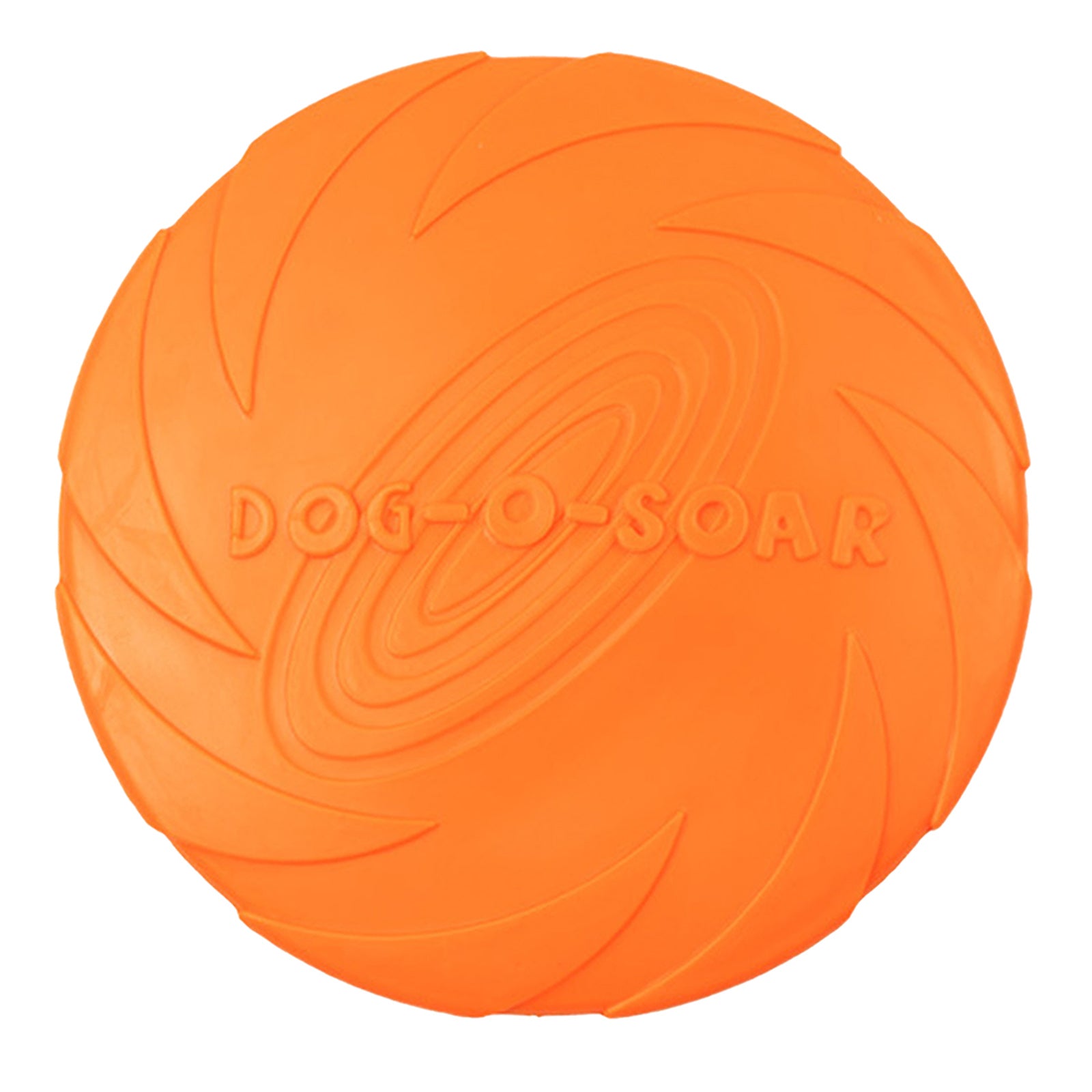 Soft Rubber Summer Beach Flying Plate Interactive Dog Toys Orange 22cm