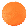 Soft Rubber Summer Beach Flying Plate Interactive Dog Toys Orange 22cm