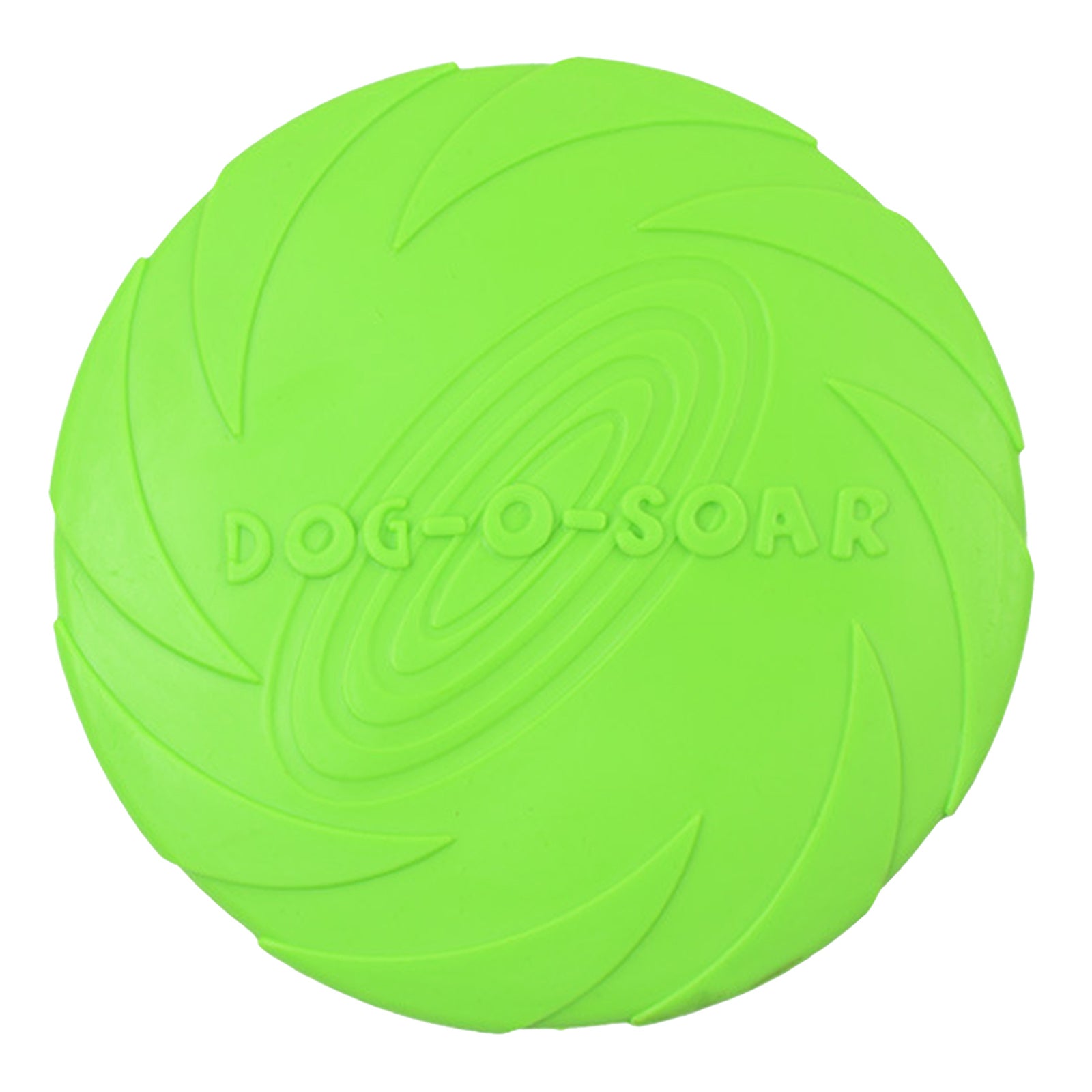 Soft Rubber Summer Beach Flying Plate Interactive Dog Toys Green 22cm