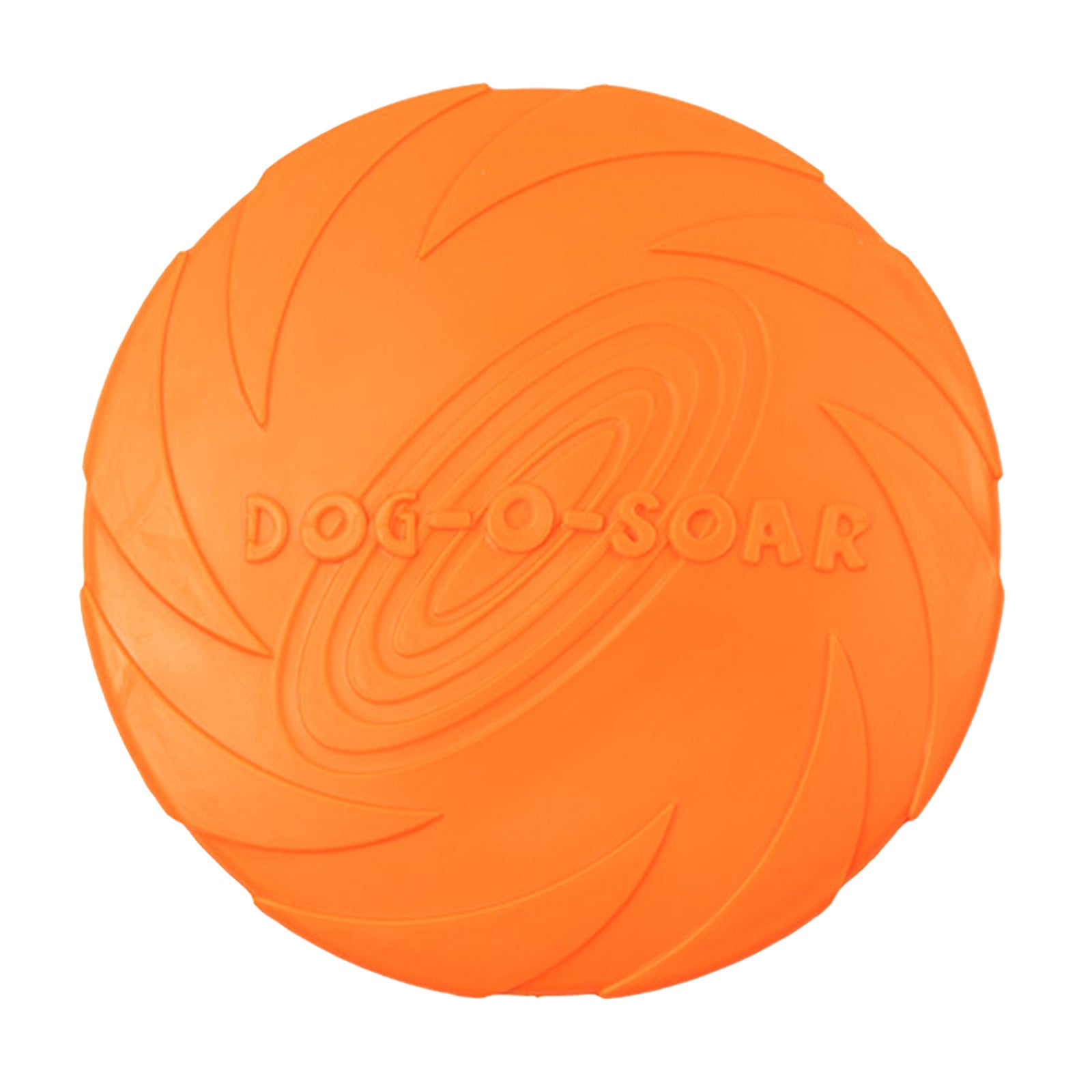 Soft Rubber Summer Beach Flying Plate Interactive Dog Toys Orange 18cm