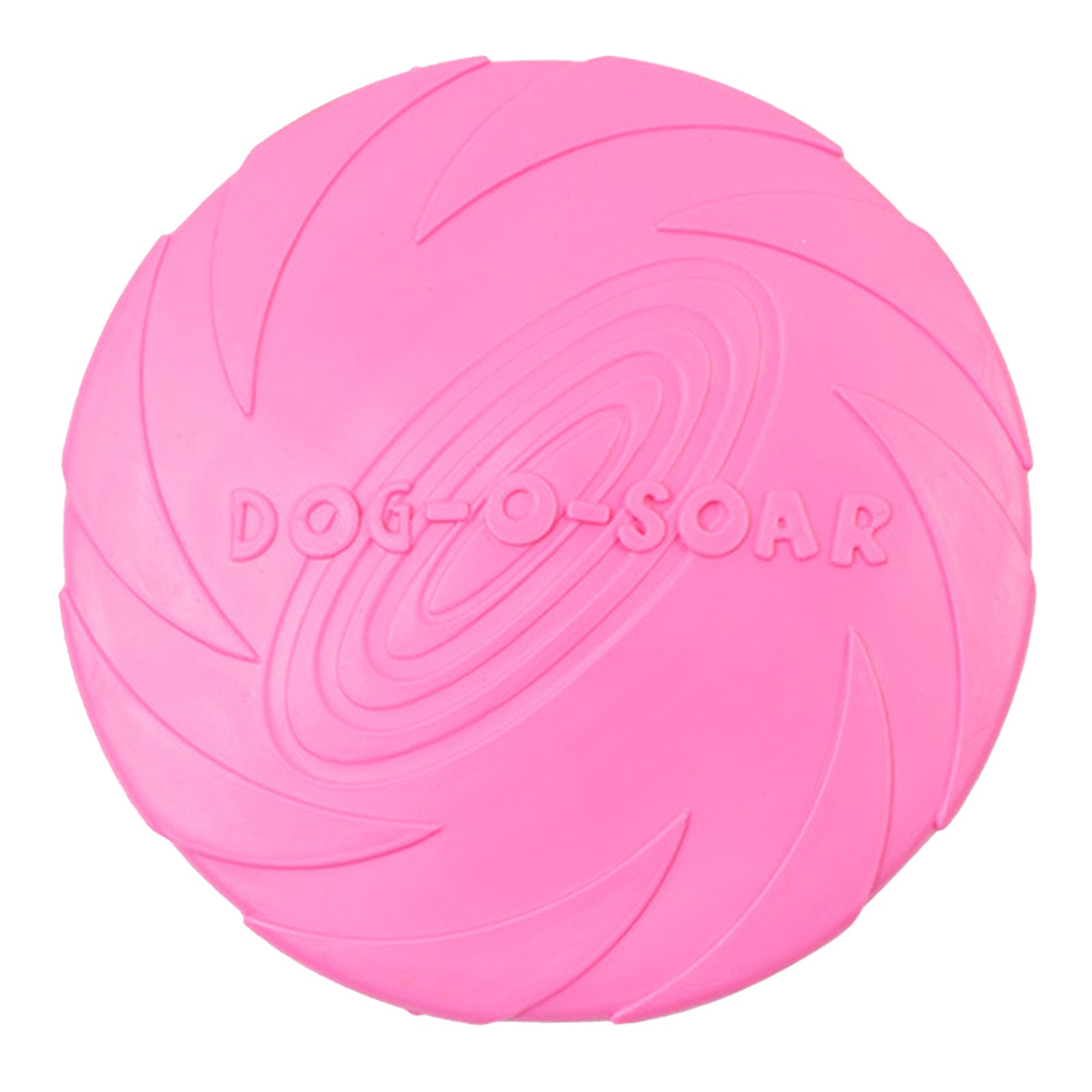 Soft Rubber Summer Beach Flying Plate Interactive Dog Toys Pink 22cm