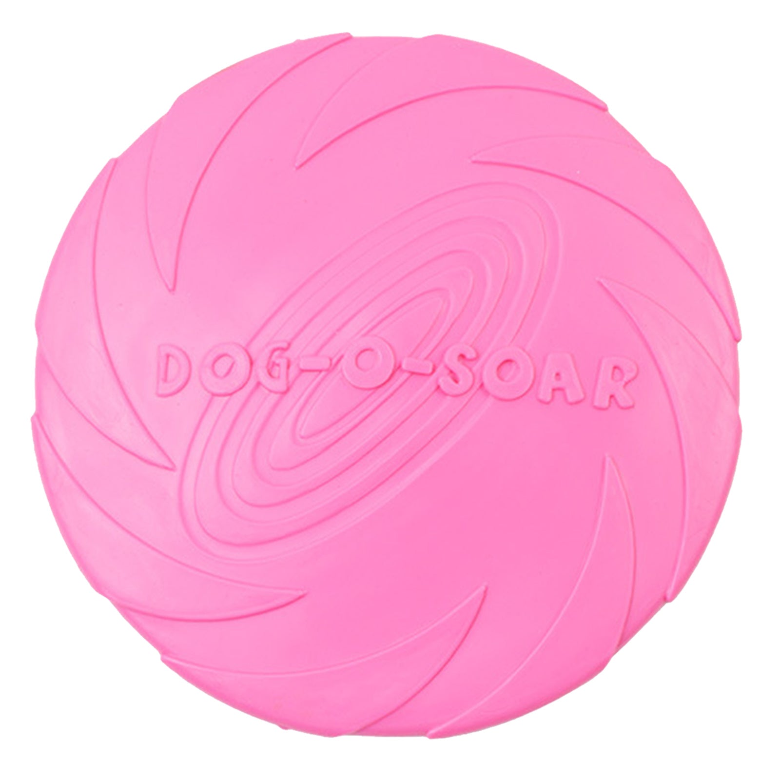 Soft Rubber Summer Beach Flying Plate Interactive Dog Toys Pink 22cm