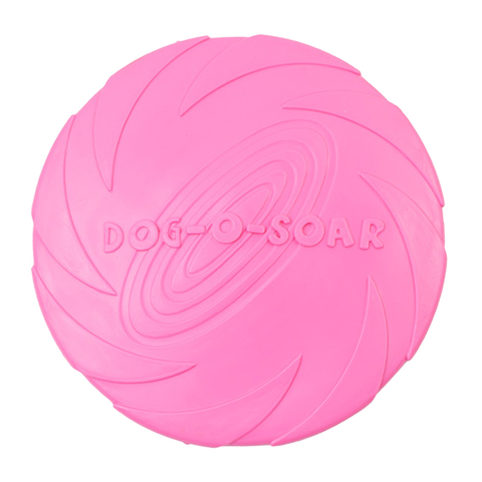 Soft Rubber Summer Beach Flying Plate Interactive Dog Toys Pink 22cm