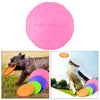 Soft Rubber Summer Beach Flying Plate Interactive Dog Toys Pink 22cm