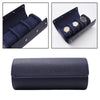 ,3 Slots PU Leather Case Organizer for Storage and Display Leather Travel Blue