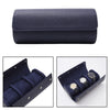 ,3 Slots PU Leather Case Organizer for Storage and Display Leather Travel Blue