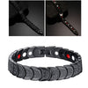 Magnetic Jewelry Therapy Bracelet Bangles for Gifts Father's Day Healthcare pure black