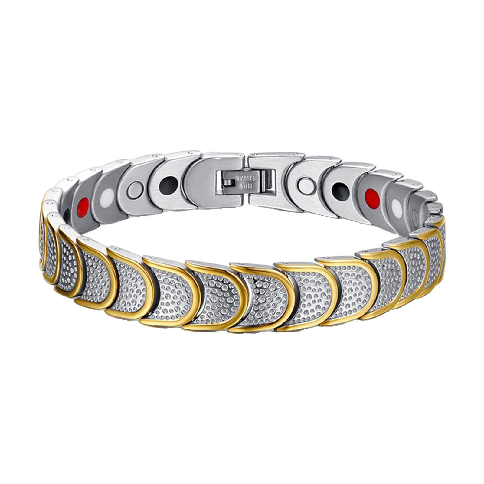 Magnetic Jewelry Therapy Bracelet Bangles for Gifts Father's Day Healthcare medium gold