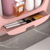 Wall Hanging Makeup Organizer Storage Cosmetic Box Rack for Bathroom Pink