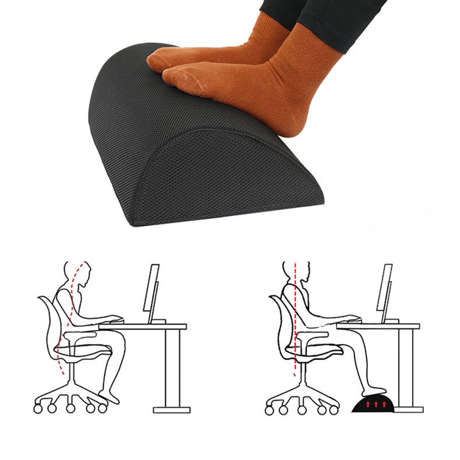 Footrest Under Desk Foam Foot Rest Pillow Leg Raiser Pressure Relief Cushion