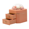 Jewelry Box Necklace Travel Drawer Storage Organizer Double Layer Orange