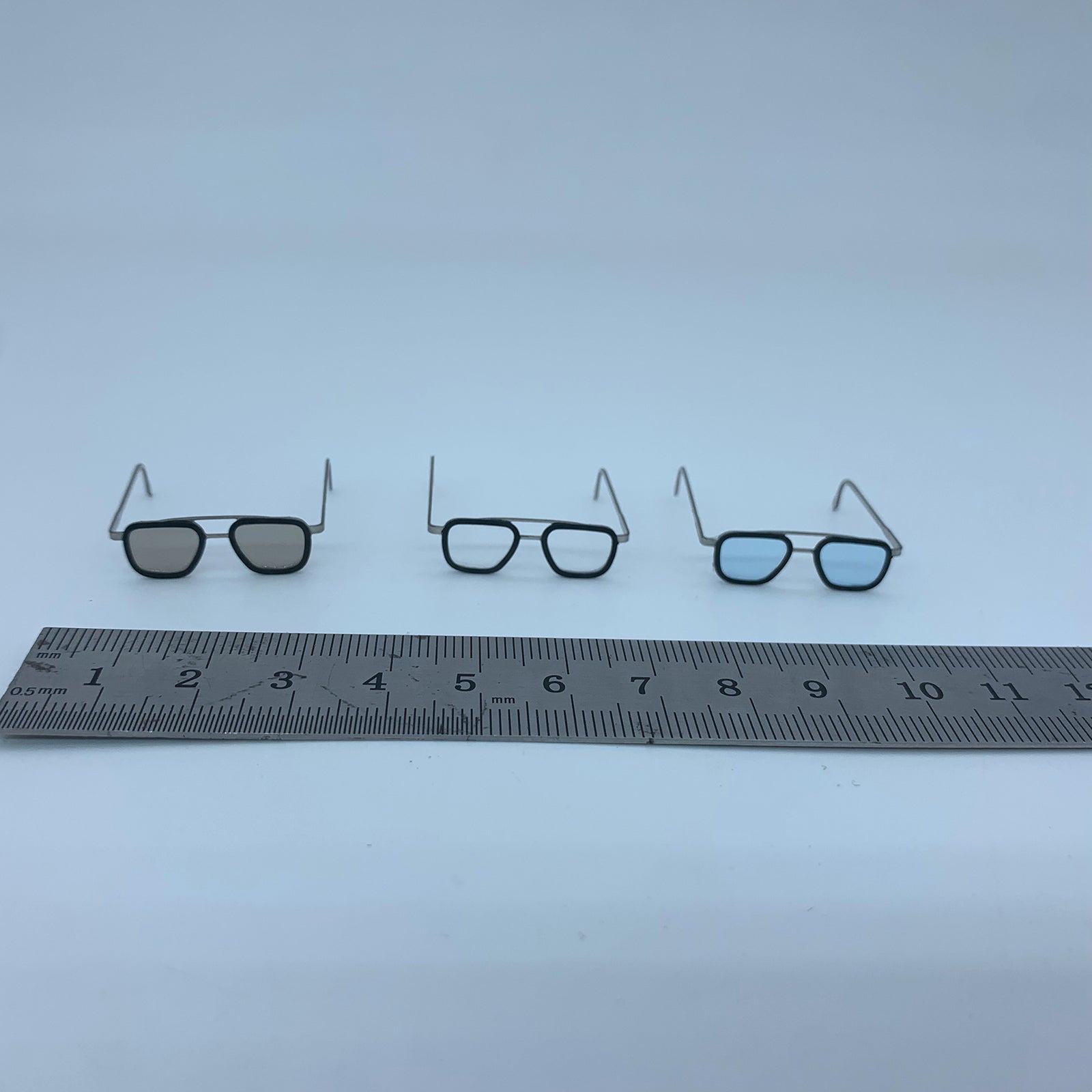1:6 Scale Men Action Figure Glasses for HT Toys 12" Army Doll Model Accs Clear