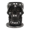 Rotatable Skull Pen Holder Office Desktop Decor Stationery Organizer Black