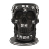 Rotatable Skull Pen Holder Office Desktop Decor Stationery Organizer Black