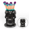 Rotatable Skull Pen Holder Office Desktop Decor Stationery Organizer Black