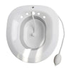 Sitz Bath Toilet Bidet Tub with Flusher for Postpartum Care White Gray