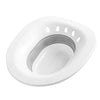 Sitz Bath Toilet Bidet Tub with Flusher for Postpartum Care White Gray