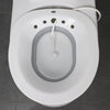 Sitz Bath Toilet Bidet Tub with Flusher for Postpartum Care White Gray